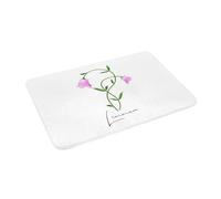 EAEQKOUC 3D 3D Nordique Wildflower Linnea Twinflower Jolie Fleurs Roses Jolies Fleurs Fleur Antidérapante Tapis de Sol Entrée Salle de Bain Tapis de Pied - 40x60cm