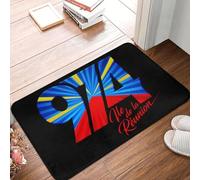 EAEQKOUC 3D 974 Logo de l’île de la Réunion Porte d’entrée Sol Tapis d’entrée Intérieur Réunionnais Fier Bain Cuisine Paillasson Toilette Tapis Tapis-60x90cm