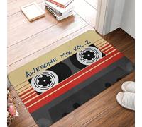 EAEQKOUC 3D Awesome Mixtape Vol 2 Cassette Retro Paillasson Anti-Slip Entrée Cuisine Baignoire Porte Tapis Sol Vintage Tape Garage Tapis Tapis-60x90cm