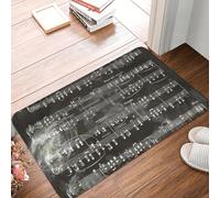 EAEQKOUC 3D Brahms Partition Sol Avant Porte Tapis d’entrée Ballade en Plein air Piano Lover Cuisine Salle de Bain Paillasson Tapis de Jardin Tapis-40x60cm