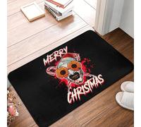 EAEQKOUC 3D Halloween Horror Movie Clown Terrifier Doormat Non-Slip Kitchen Bathroom Mat Toilet Floor Door Entrance Carpet Rug-40x60cm