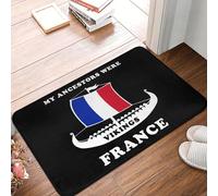 EAEQKOUC 3D Mes ancêtres étaient Vikings France Plancher Avant Porte Tapis d’entrée Intérieur Drapeau français Cuisine Salle de Bain Paillasson Tapis de Jardin tapis-50x80cm