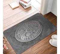 EAEQKOUC 3D Musique Et Art Bouche D’égout Porte D’entrée Tapis Anti-Antidérapant Intérieur Séchage Rapide Bouche D’égout Couverture Pièges Paillasson Sol Bain Entrée Tapis Tapis-40x60cm