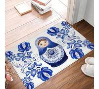 EAEQKOUC 3D poupée Russie paillasson Tapis Anti-dérapant Russe Art Populaire Cuisine Salle de Bain Salon Tapis tapis-50x80cm
