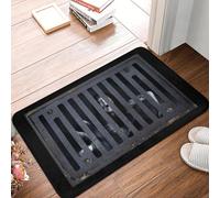 EAEQKOUC 3D The Grudge Horror Creepy Grate Bouche d’égout Porte Sol Tapis de Bain Anti-Slip Intérieur Drôle Pièges Paillasson Jardin Entrée Tapis Tapis-60x90cm