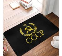 EAEQKOUC 3D Vintage Soviet Union Hammer and Sickle Doormat Anti-Slip Bath Kitchen Mat Toilet Floor Door Entrance Carpet Rug-40x60cm