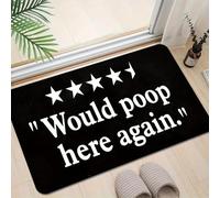 EAEQKOUC 3D Would Poop Here Again Non-Slip Floor Mat -Indoor and Outdoor Absorbent Foot Mat Suitable for Home Decoration,Durable and Stylish-50x80cm