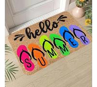 EAEQKOUC Accueil 3D d’été Paillassons colorés à Motif antidérapant pour l’entrée Décoration de Saison Tapis-50x80cm