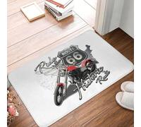 EAEQKOUC Balade à Moto, paillasson, antidérapant Absorbant American Road, paillasson, Cuisine, Tapis d’entrée du Balcon, Moquette 3D-40x60cm
