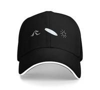 EAEQKOUC Casquette de Baseball Beachy Vague Planche de Surf Soleil Luxe Chapeau Hommes Wild Ball Hat drôle Chapeau Hommes Femmes Cadeaux