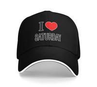 EAEQKOUC Casquette de Baseball Je?? Samedi J’Aime Samedi J’Aime Samedi Coeur Samedi Chapeau de Cheval Chapeau drôle Baseball pour Hommes Femmes Cadeaux