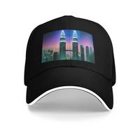 EAEQKOUC Casquette de Baseball Malaisie, Petronas Twin Towers, Ville Luxe Chapeau Mousse fête Chapeau Personnalisé Cap thé Chapeau Femmes Hommes Cadeaux