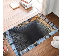 EAEQKOUC Illusion visuelle Piège à Fosse Profonde Porte au Sol Avant Tapis d’entrée Cuisine intérieure Salle de Bain Paillasson Chambre Moquette 3D-50x80cm