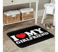 EAEQKOUC J’Adore Mon Copine paillassons antidérapants Tapis de Sol Tapis Moquette pour entrée Cuisine Maison Salle de Bain, Salon, Tapis de Repos 3D-60x90cm