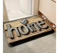 EAEQKOUC Modèle de la Maison Nouveau Tapis d’entrée Tapis de Sol en Velours Cristal Toilette Décoration absorbante de Porte à Pied 3D-50x80cm