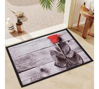 EAEQKOUC Moquette en Cristal Salon, Chambre, Cuisine, entrée absorbante, Tapis Lavable antidérapant, Tapis de Sol rectangulaire 3D-60x90cm