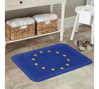 EAEQKOUC Paillassons antidécollants du Drapeau européen de l’Union européenne, Tapis de Sol Tapis Moquette pour entrée de Cuisine, Chambre de la Maison, Tapis de Repos 3D-40x60cm