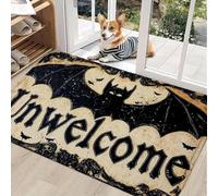 EAEQKOUC Paillassons de Bienvenue 3D pour Halloween Fête ou Cadeau Spooky Bat Home Parfait pour Le Porche Accessoire Festif dans l’entrée Décoration Bienvenue Tapis-50x80cm