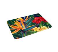 EAEQKOUC Paradis Tropical 3D Hawaiian Birds of Paradise Paillassons antidérapants de Sol pour entrée de Cuisine de Repos pour la Chambre de la Maison de Repose-Pieds Tapis-50x80cm