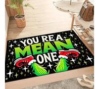 EAEQKOUC Tapis 3D à Motif de Lapin Mignon, Pâques Joie, décoration de d’entrée, antidérapant et Facile à Nettoyer, décorations de Noël à la Mode et Magnifiques