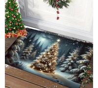 EAEQKOUC Tapis 3D à Motif de Lapin Mignon, Pâques Joie, décoration de d’entrée, antidérapant et Facile à Nettoyer, décorations de Noël à la Mode et Magnifiques