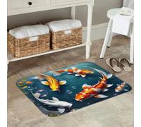 EAEQKOUC Tapis 3D Bienvenue chez Vous Paillassons antidérapants à Motif Pierre Design de Texture Bois - Parfait pour la décoration de Ferme, paillassons d’Accueil décorations de Noël