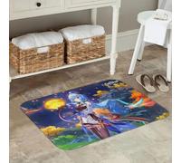 EAEQKOUC Tapis 3D d’Accueil Rustique en Bois en Grain Rustique « Home Sweet Home » - en Flanelle antidérapant Lavable à la Machine pour l’intérieur et l’extérieur Décoration de Noël