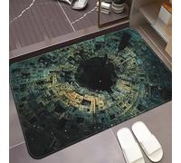 EAEQKOUC Tapis 3D de Cuisine antidérapant - Design « Hello Summer » avec Glaces et Tournesol, de Sol en Mousse en Flanelle Durable, Perforation