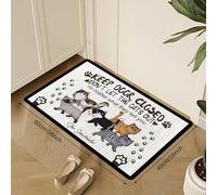 EAEQKOUC Tapis 3D de Noël pour Salle de Jeux Salon Technique Étude Cuisine Décoration de Porte d’entrée Décoration de la Maison Décorations de Noël