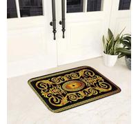 EAEQKOUC Tapis 3D de Sol à Motifs « Hier WOHNEN OMA & OPA Elternregeln Enden Hier », paillasson de Bienvenue à la Porte d’entrée, Sons de Noël en Flanelle antidérapants