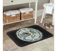 EAEQKOUC Tapis 3D Dutch Cyclist College Paillassons antidérapants de Sol Moquette pour l’entrée de la Cuisine de Pattes de Noël