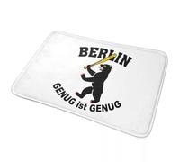 EAEQKOUC Tapis 3D Enough is Enough Berlin Allemagne Paillassons antidérapants de Sol Moquet pour entrée Cuisine Salle de Bain Salon de pied-50x80cm