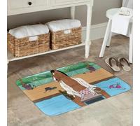 EAEQKOUC Tapis 3D Feuilles de Cannabis fraîches Vertes Sativa Paillassons antidérapants de Sol Lavable pour entrée Cuisine Balcon de la Maison de Pied décorations de Noël