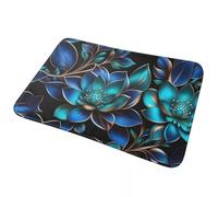 EAEQKOUC Tapis 3D Floral, Mystique, botanique antidérapant, de Sol, entrée de Cuisine, Salle de Bain, Salon, de repos-40x60cm