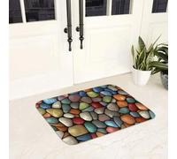 EAEQKOUC Tapis 3D Nom du Bateau Ancre Nautique Boussole Roue de Navire Corde antidérapante Paillasson de Sol de Moquette pour l’entrée de la Cuisine de Repos de la Maison Décorations de Noël