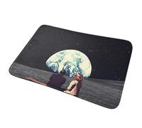 EAEQKOUC Tapis 3D Nous y vivions autrefois Paillassons antidérapants de Sol à l’Huile Proo Moquette pour entrée Cuisine Salle de Bain Maison Salon de repos-60x90cm