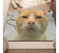 EAEQKOUC Tapis 3D Origami Pied-de-Poule Blues antidérapant de Sol de Sol Dust-proo de Moquette pour entrée de Cuisine Salon Salon, de Pattes de Noël