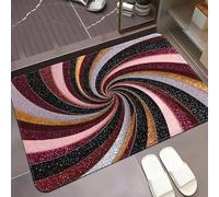 EAEQKOUC Tapis 3D Origami Pied-de-Poule Blues antidérapant de Sol de Sol Dust-proo de Moquette pour entrée de Cuisine Salon Salon, de Pattes de Noël