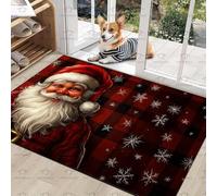 EAEQKOUC Tapis 3D Paillasson de Bain pour Oiseaux Modernes et Floraux - Dosage en Caoutchouc antidérapant, de Bain Doux pour Salle de Bain, Cuisine, entrée - décorations de Noël