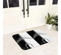 EAEQKOUC Tapis 3D Paillassons drôles Oh Non Pas Encore toi Pavillon en Flanelle Décorations intérieures antidérapants pour Cuisine Nattes intérieures décorations de Noël