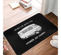 EAEQKOUC Tapis 3D Un Charmant Trio de Chats Design paillasson antidérapant - en Polyester en Microfibre absorbante, Lavable à la Machine pour Chambre, Salon,