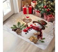 EAEQKOUC Tapis 3D Un en Flanelle, thématisé Autour d’Un Atelier d’Art en Papier Fait Main, Un adapté à Huit espaces intérieurs, Style Memphis, décorations de Noël Decoration St