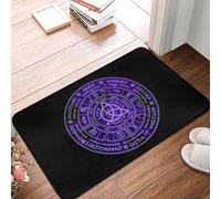 EAEQKOUC Tapis antidérapant Viking Valhalla Calendrier de la Roue d’année Celtique païenne Tapis de Salon Décoration de Porte d’entrée 3D-50x80cm
