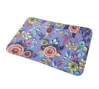 EAEQKOUC Tapis de Porte 3D Nordic Luxury Flower Rose Antivêtements antidérapants pour entrée Cuisine Salon de la Maison n-50x80cm