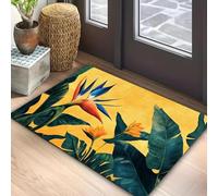 EAEQKOUC Tapis de Sol 3D à Motif Oiseau du Paradis Tropical, Tissu en Polyester, Lavable en Machine, adapté à la décoration du Salon de la chambre-40x60cm