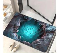 EAEQKOUC Tapis de Sol 3D en 1 pièce à Motif de Fossette Profonde, Tissu Polyester, Lavable en Machine, adapté à la décoration du Salon de la chambre-40x60cm