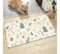 EAEQKOUC Tapis de Sol à Motif Canne d’orge, en Polyester, Lavable en Machine, adapté aux Chambres et Salons. 3D-40x60cm