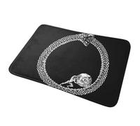EAEQKOUC Tapis Sisyphe 3D dans Un paillasson antidérapant Serpent Ouroboros, de Sol étanche pour d’entrée de Cuisine, Chambre de repos-60x90cm