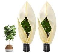 EAEVKPI Voile Hivernage,2 Pack Voile Hivernage Plante Exterieur,Housses de Protection pour Plantes Réutilisable,Bache Hivernage Plante Exterieur pour Plantes à Utiliser en Hiver