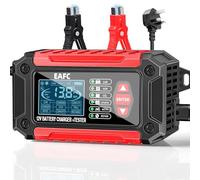 EAFC 12V 6A Smart Car Chargeur & Testeur de Batterie de Voiture avec Écran LCD - Outil de Diagnostic Auto pour Voitures, Motos, Camions & Batteries AGM/LiFePO4